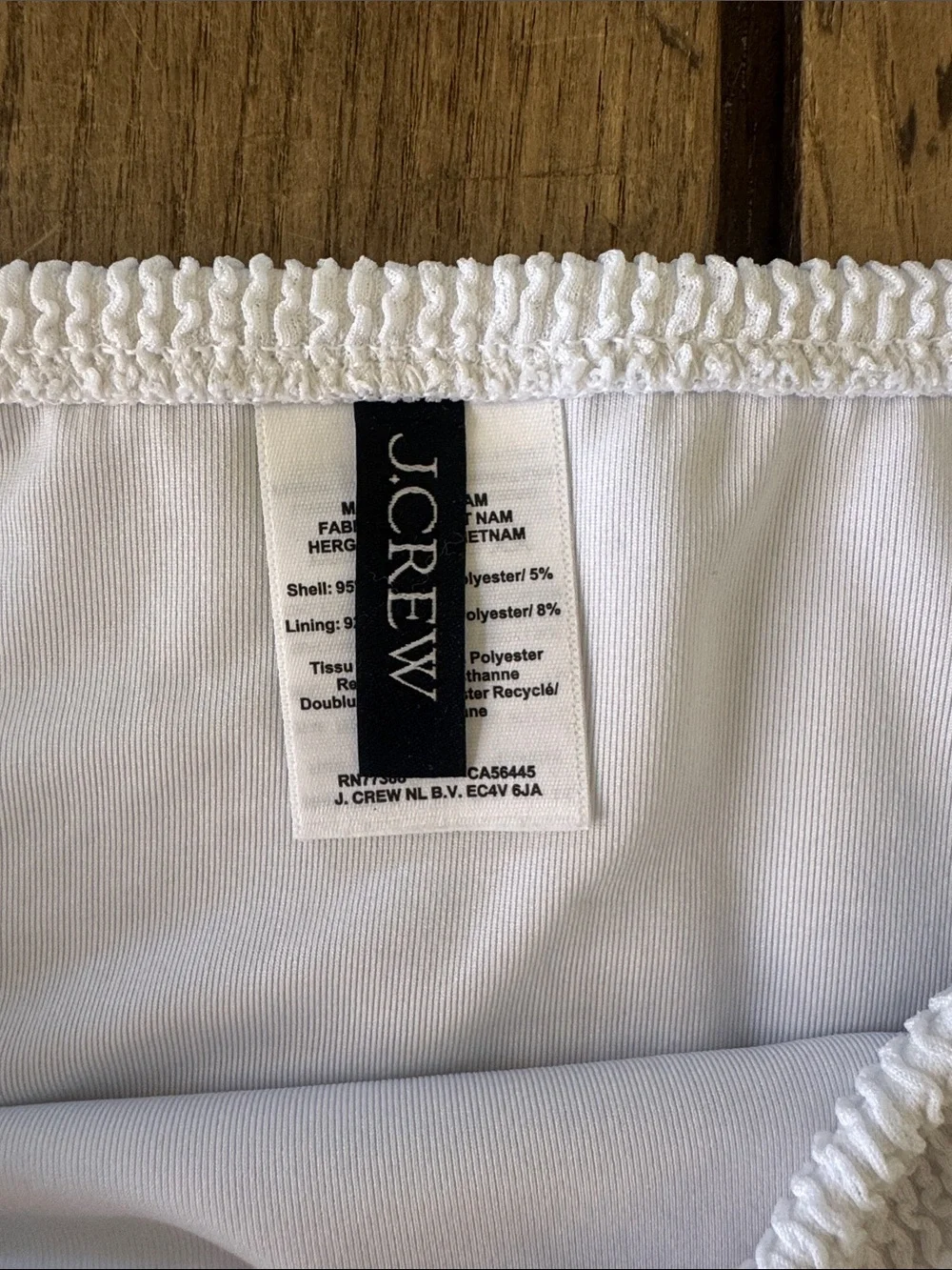 J Crew Size small Crinkle square neck tiny top Texture high waist bottom Bikini